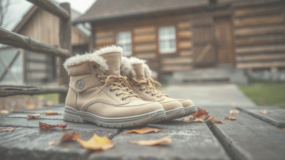 Co charakteryzuje beżowe ciepłe sneakersy z futerkiem?