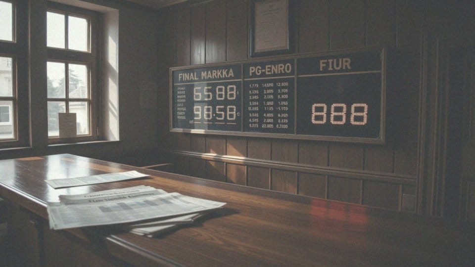 Jakie były historyczne kursy fińskiego marka?