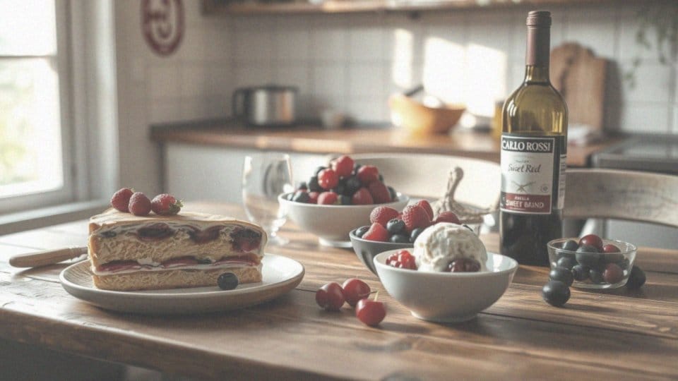 Do jakich deserów najlepiej podawać Carlo Rossi Sweet Red?
