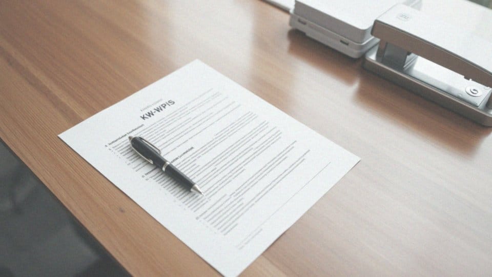 Jakie informacje należy podać na formularzu KW-WPIS?