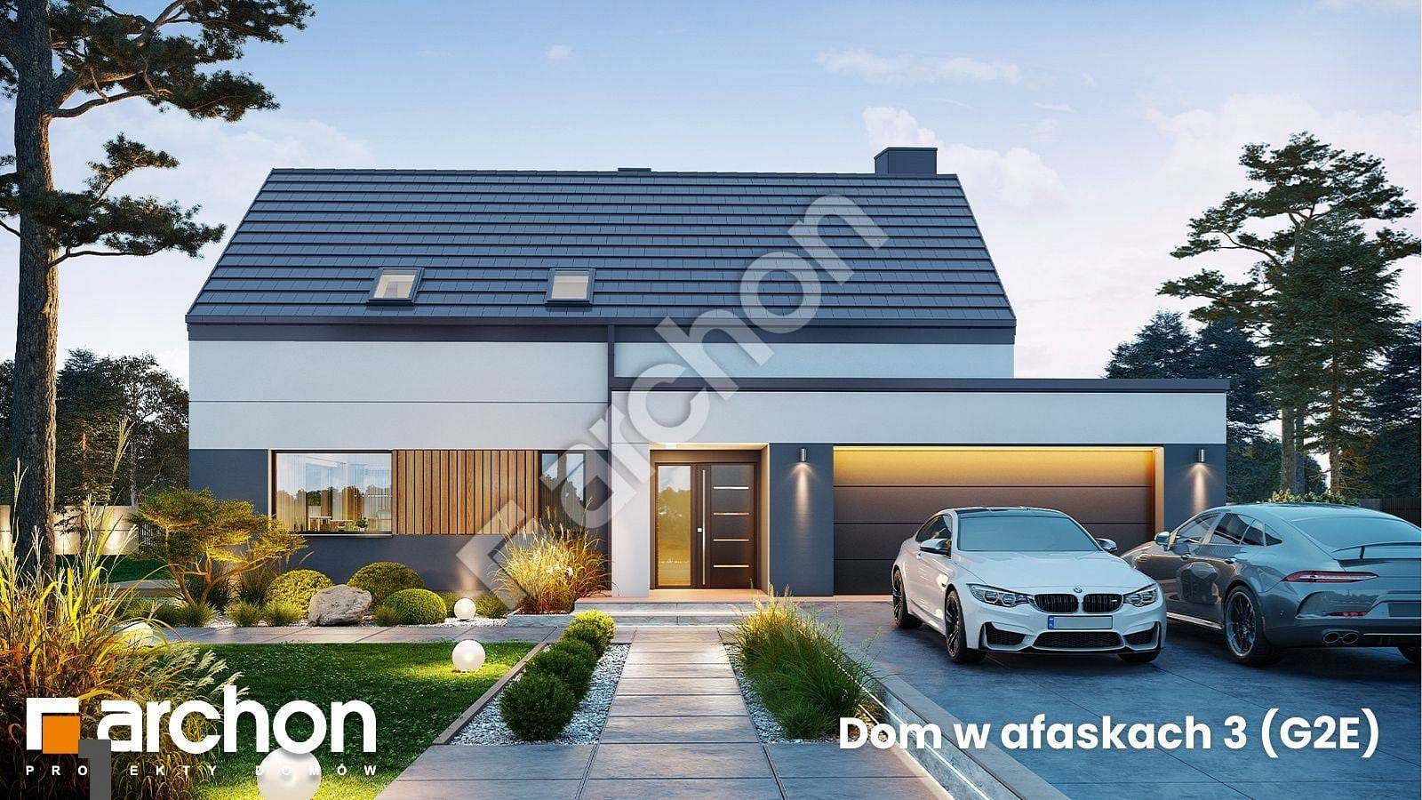 Dom w afaskach 3 (G2E) – przestronny dom z poddaszem użytkowym i dużym garażem, idealny dla rodziny